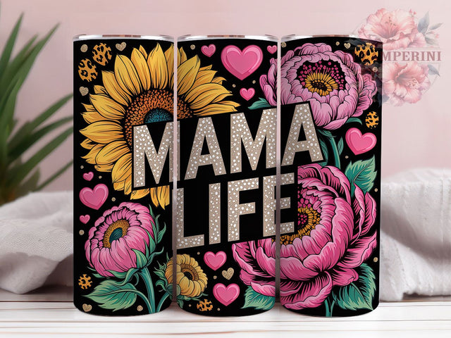 MAMA Life 20oz Tumbler, Mom Life Wrap, Sublimation Wrap, 20oz Tumbler Design, Mother’s Day Gift, PNG Tumbler Wrap, Mom Quote Sublimation Li Zamperini 