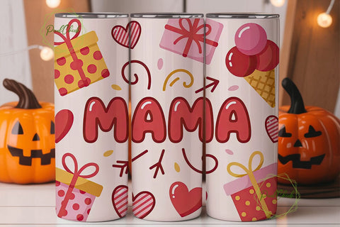 Mama Love Tumbler Wrap PNG Sublimation PixelChick 