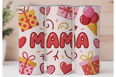 Mama Love Tumbler Wrap PNG Sublimation PixelChick 