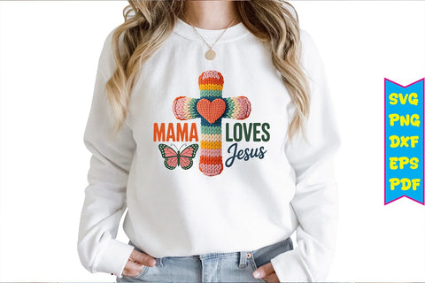 Mama Loves Jesus PNG Design Sublimation Craftlabsvg24 