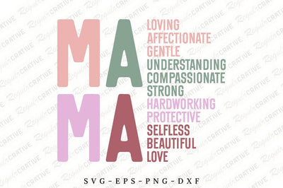 Mama Loving Affectionate Gentle Understanding SVG Design SVG Regulrcrative 