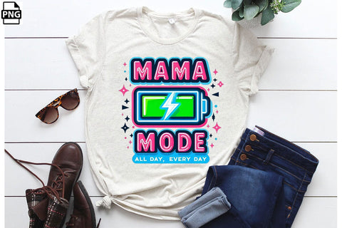 Mama Mode All Day Every Day Mother's Day PNG Clipart Printable File Sublimation Creativedesigntee 