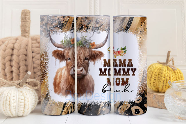 Mama Mommy Mom Bruh 20 oz Skinny Tumbler Sublimation Design Digital Download PNG , Funny Mom Tumbler Sublimation BouDesign 