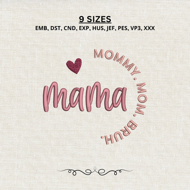 Mama Mommy Mom Bruh Embroidery Design – Funny Mom Life Machine Embroidery File, Mother’s Day Mama Shirt Design Embroidery/Applique DESIGNS PatternFeed8 
