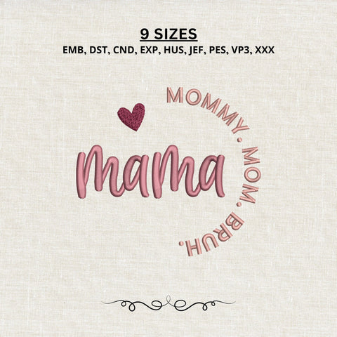 Mama Mommy Mom Bruh Embroidery Design – Funny Mom Life Machine Embroidery File, Mother’s Day Mama Shirt Design Embroidery/Applique DESIGNS PatternFeed8 