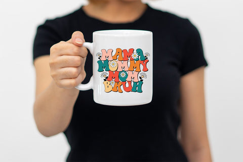 Mama Mommy Mom Bruh, Retro Mother's Day Sublimation Sublimation CraftLabSVG 