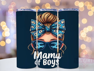 Mama of Boys 20oz Tumbler Wrap Sublimation Design, Straight Tapered Tumbler Wrap, Messy Bun Tumbler Png, Instant Digital Download Sublimation SvggirlplusArt 