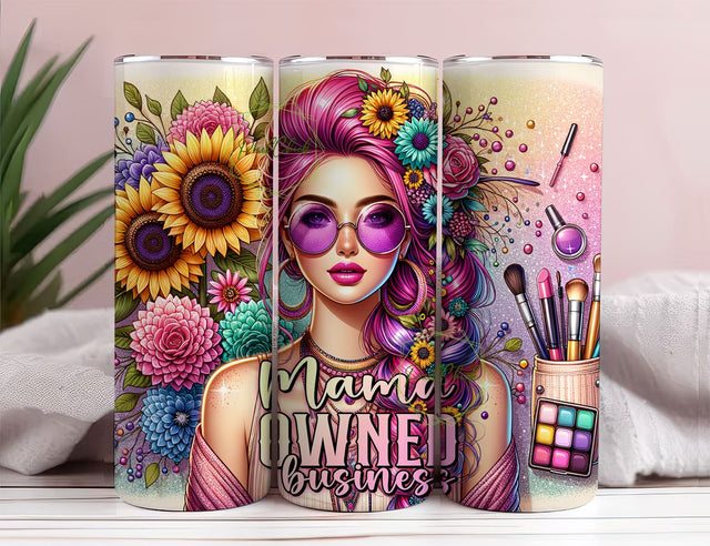 Mama owned Business 20oz Skinny Straight Tumbler Sublimation Design, Tumbler Wrap For Her PNG, Digital Download Sublimation PixelChick 