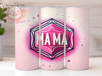 Mama Pink Glitter 20oz Tumbler Png, Straight & Tapered Tumbler Png, Mama Tumbler Png, Digital Download PNG Sublimation Lara' s Designs 