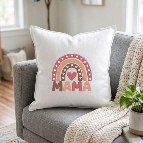 Mama Rainbow Embroidery Design – Boho Rainbow Heart Mom Life Machine Embroidery File Embroidery/Applique DESIGNS PatternFeed8 