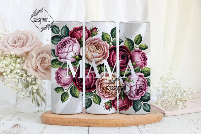 Mama Rose Floral 20oz Tumbler Sublimation sassyprint 