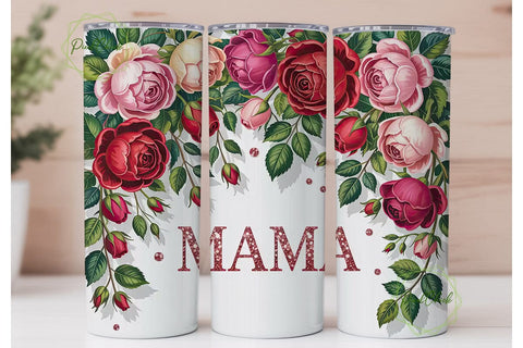 Mama Rose Tumbler Wrap PNG Sublimation PixelChick 
