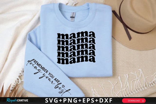 Mama Sleeve SVG Design, Mother's Day Sleeve SVG SVG Regulrcrative 