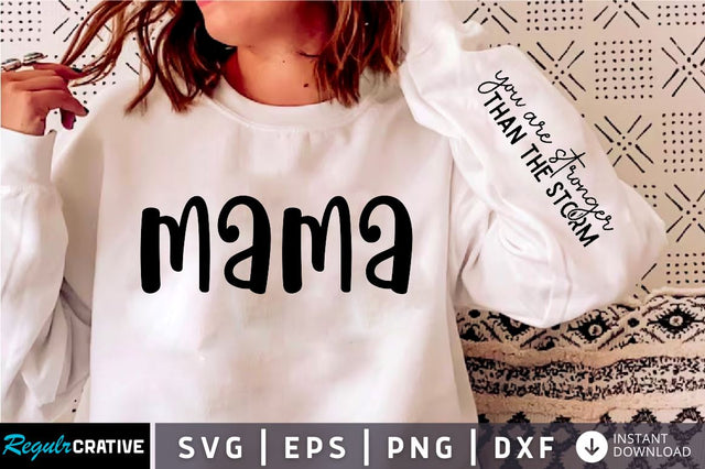Mama Sleeve Svg Design, Mothers day svg SVG Regulrcrative 
