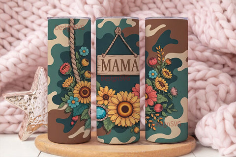 Mama Sunflower 20oz Tumbler Wrap Sublimation DesignSVG 