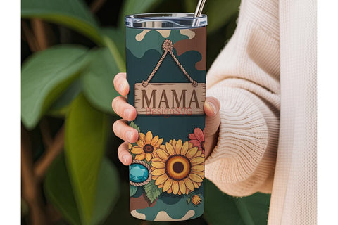 Mama Sunflower 20oz Tumbler Wrap Sublimation DesignSVG 