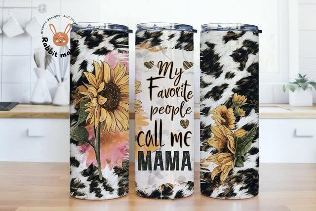 Mama Sunflower Tumbler Wrap PNG, Moms Butterfly & Sunflower 20oz Skinny Tumbler Sublimation Instant Digital Download Sublimation Rabbitmakies 