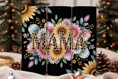 Mama Sunflower Tumbler Wrap PNG Sublimation DesignSVG 