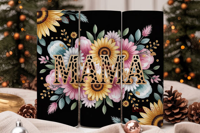 Mama Sunflower Tumbler Wrap PNG Sublimation DesignSVG 