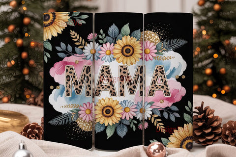 Mama Sunflower Tumbler Wrap PNG Sublimation DesignSVG 