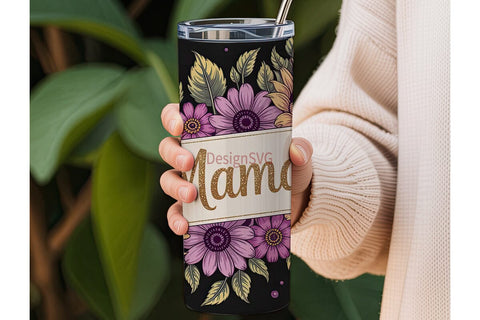 Mama Sunflower Tumbler Wrap Sublimation DesignSVG 