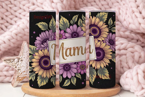 Mama Sunflower Tumbler Wrap Sublimation DesignSVG 