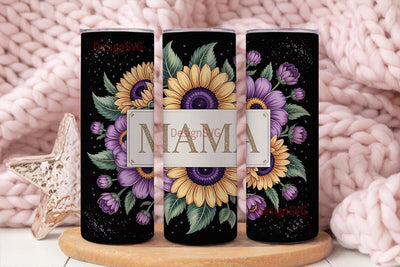 Mama Sunflower Tumbler Wrap Sublimation DesignSVG 