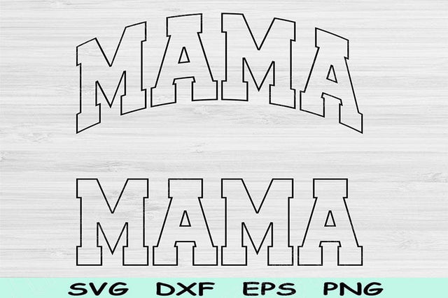 Mama Svg Dxf Cut File, Mama Png, Mom Svg Files For Cricut, Mother Svg, Mommy Svg, Mama Shirt Svg Block Wave Text Sublimation Digital Designs SVG TiffsCraftyCreations 