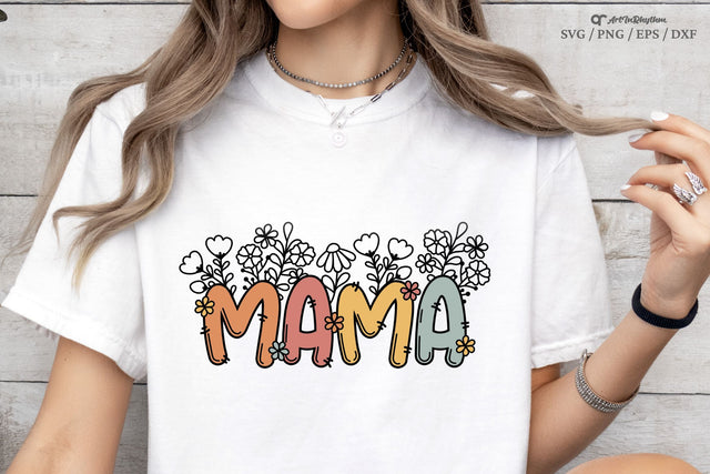 Mama Svg, Mom Floral Svg, Mother's Day Svg, Wildflowers Svg, Mom Shirt Design SVG Artinrhythm shop 