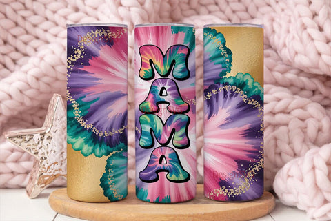 Mama Tie-Dye Galaxy 20oz Tumbler Wrap Sublimation DesignSVG 