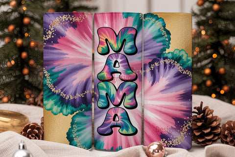 Mama Tie-Dye Galaxy 20oz Tumbler Wrap Sublimation DesignSVG 
