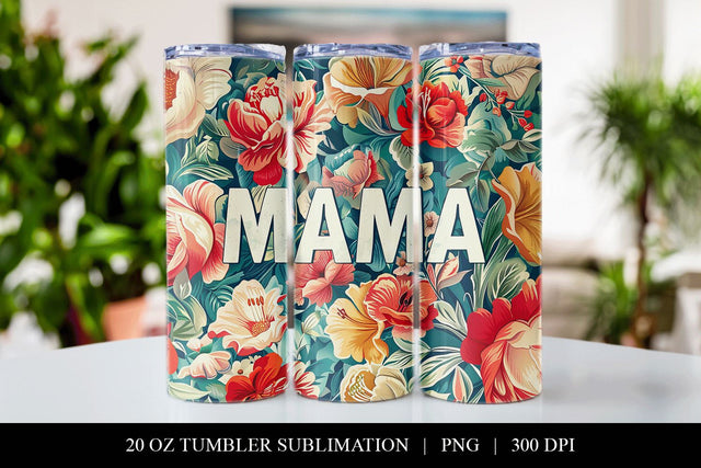 Mama Tumbler Design, 20oz Mothers Day Tumbler Wrap PNG Sublimation BijouBay 