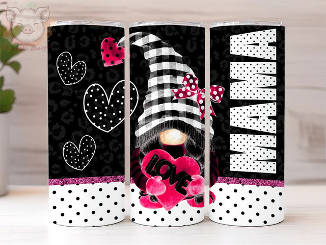 Mama Tumbler Wrap, 20 oz Gnome Tumbler Design, Mother's Day Tumbler Design, Gnome 20oz Tumbler Png, Sublimation Design, Digital, Digital Download PNG Sublimation Lara' s Designs 