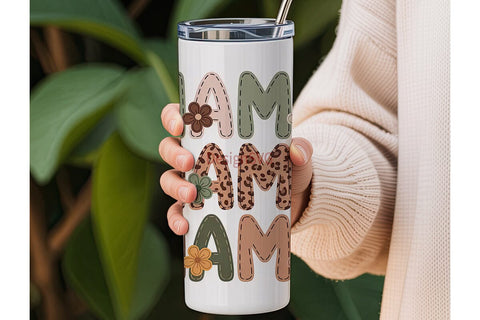 Mama Tumbler Wrap PNG Sublimation DesignSVG 