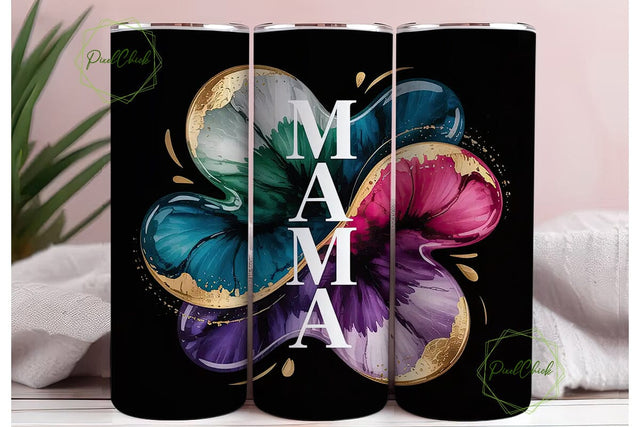 Mama Tumbler Wrap PNG Sublimation PixelChick 