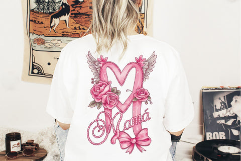 Mama Valentine's Day Doodle Style PNG Sublimation Creativeart88 