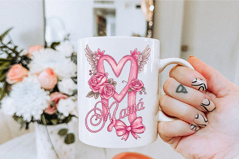 Mama Valentine's Day Doodle Style PNG Sublimation Creativeart88 