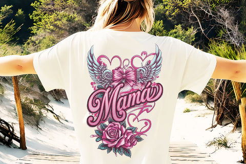 Mama Valentine's Day Doodle Style PNG Sublimation Creativeart88 