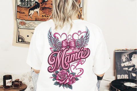 Mama Valentine's Day Doodle Style PNG Sublimation Creativeart88 