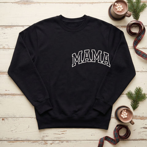 Mama Varsity Embroidery Design – Collegiate Mama Outline Lettering Mom Sweatshirt Machine Embroidery File Embroidery/Applique DESIGNS PatternFeed8 