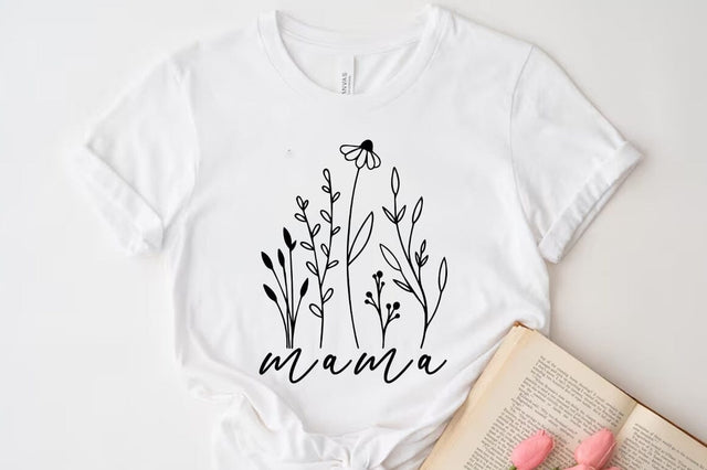Mama Wildflower T-shirt SVG FiveStarCrafting 