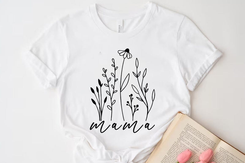 Mama Wildflower T-shirt SVG FiveStarCrafting 