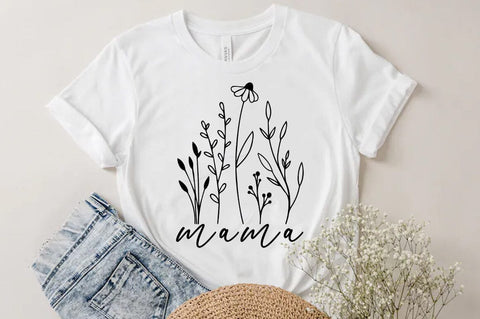 Mama Wildflower T-shirt SVG FiveStarCrafting 