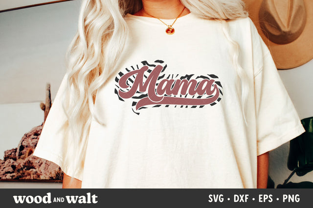 Mama Zebra Print SVG | Mama Shirt SVG SVG Wood And Walt 