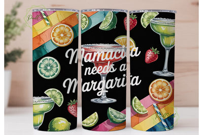Mamacita Margarita 20oz Tumbler Wrap Sublimation PixelChick 