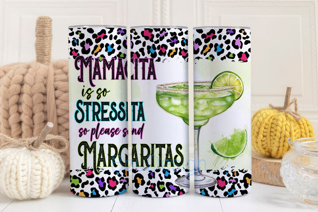 Mamacita Needs A Margarita 20 oz Skinny Tumbler Sublimation Design Digital Download PNG Instant DIGITAL ONLY, Funny Mom Tumbler Sublimation BouDesign 