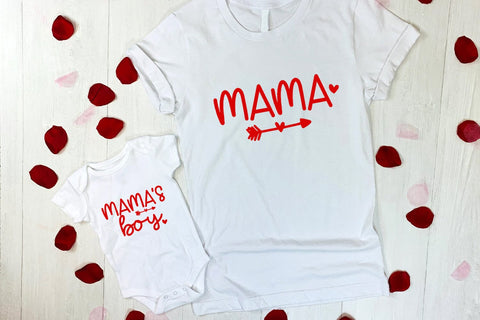 Mama's Boy I Valentine Matching Shirts Mommy Me Sublimation Sublimation Happy Printables Club 