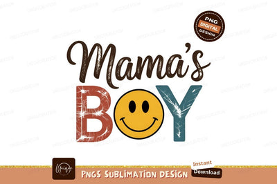 Mamas Boy Smiley Face Sublimation Png Sublimation Designangry 
