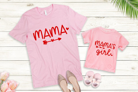 Mama's Girl I Valentine Matching Shirts Mommy Me Sublimation Sublimation Happy Printables Club 