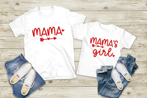 Mama's Girl I Valentine Matching Shirts Mommy Me Sublimation Sublimation Happy Printables Club 